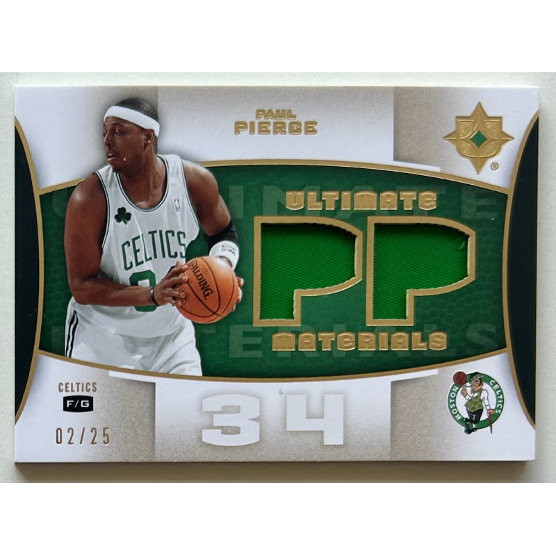 Paul Pierce 2007-08 UD Ultimate Collection Materials Gold 02/25