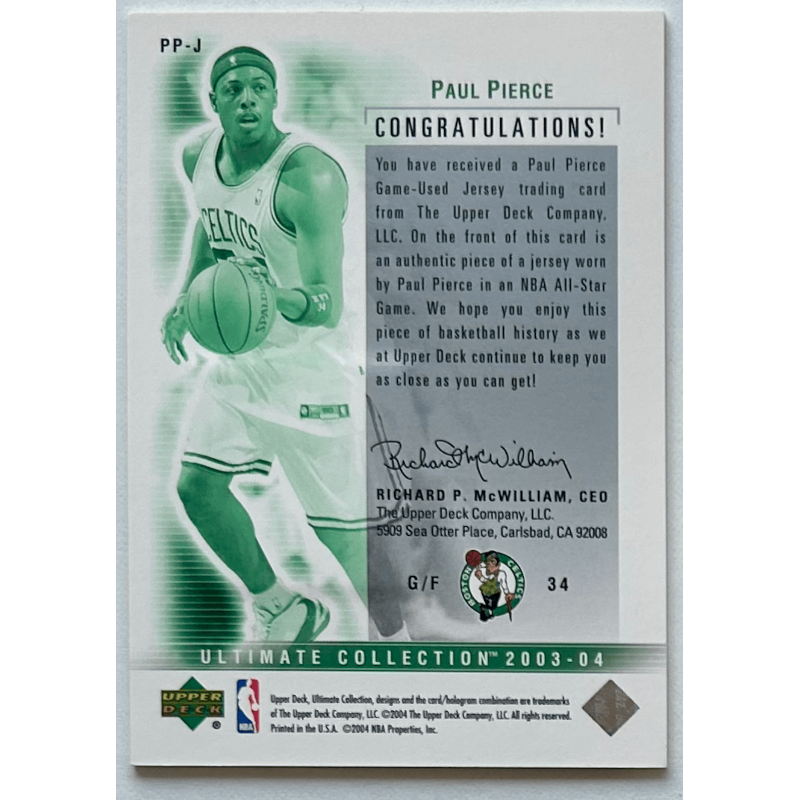 Paul Pierce 2003-04 Ultimate Collection Jersey /200