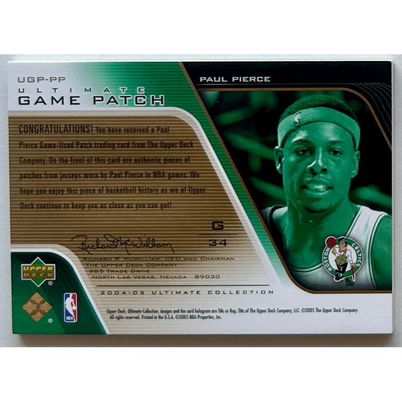 Paul Pierce 2004-05 Ultimate Collection Game Patches Limited 12/25