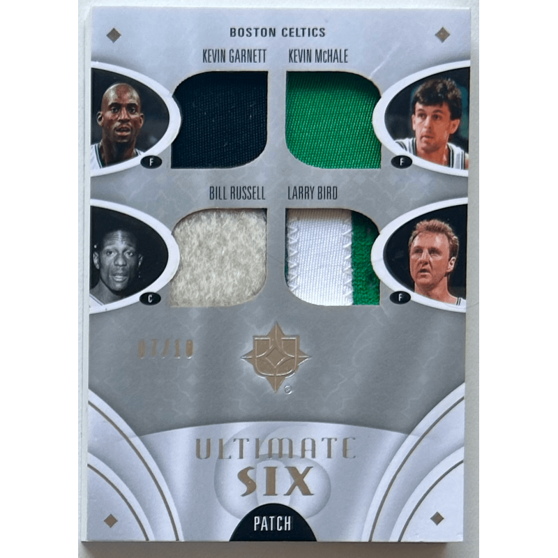 Paul Pierce / Larry Bird ... 2008-09 Ultimate Collection Patches Six 07/10