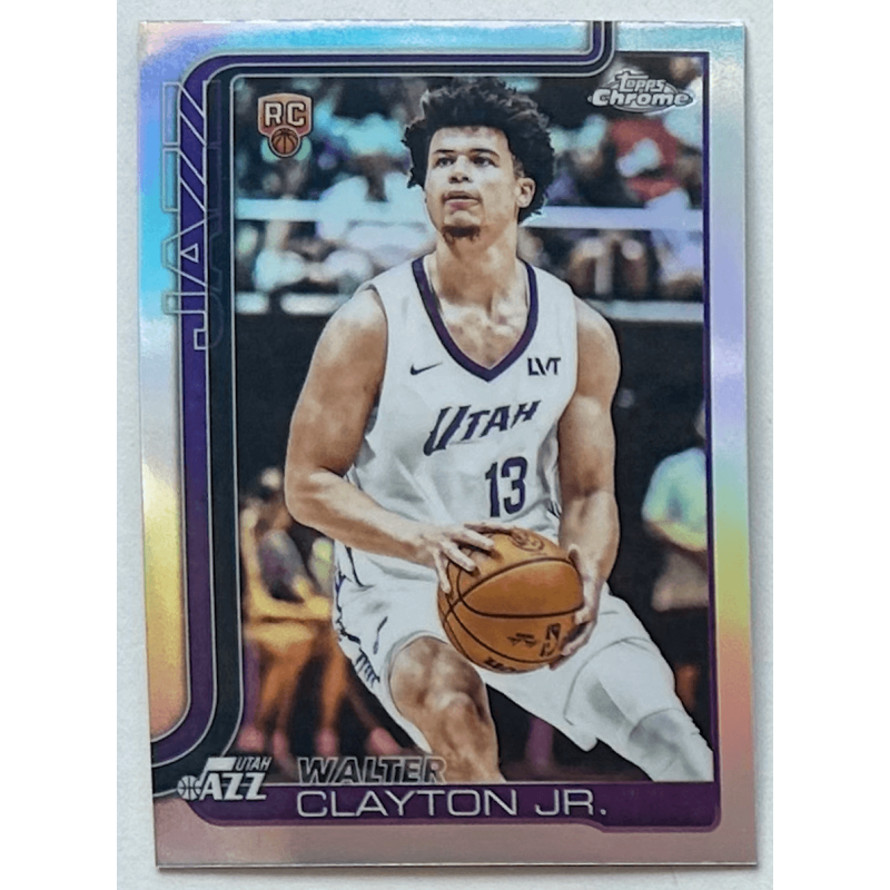 Walter Clayton jr 2025 topps chrome rookie refractor