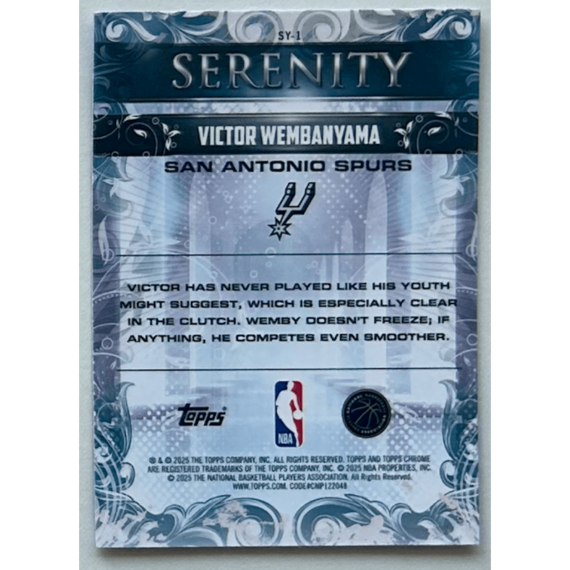 Victor Wembanyama 2025 topps chrome serenity