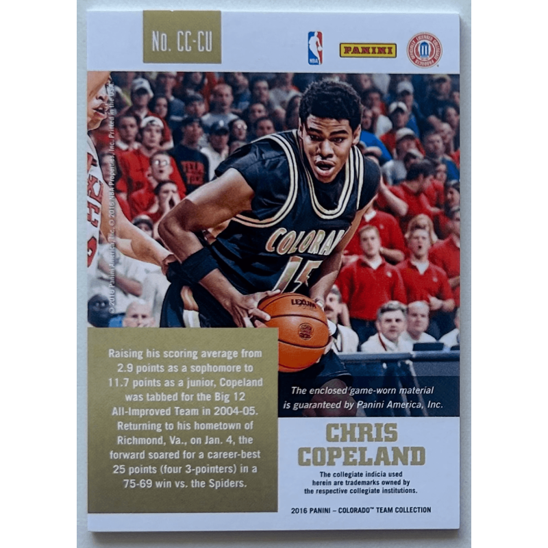 CHRIS COPELAND 2016 Panini Colorado Jerseys Silver CC-CU