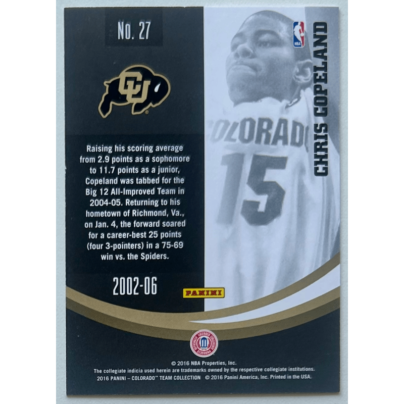 CHRIS COPEAND 2016 Panini Colorado Gold 02/25