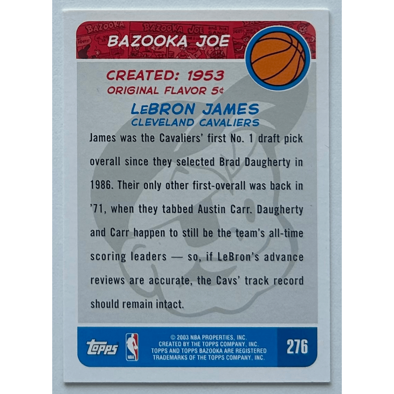 LEBRON JAMES 2003-04 Topps Bazooka - 276
