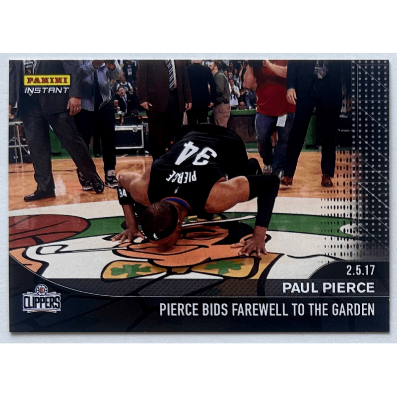PAUL PIERCE 2016-17 Panini Instant Black Pierce Farewell to the Garden 1/1