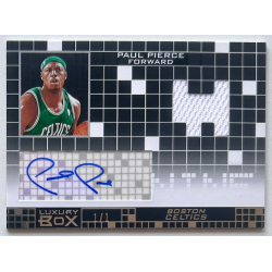 PAUL PIERCE 2007-08 Topps Luxury Box Mezzanine Relics Platinum 1/1