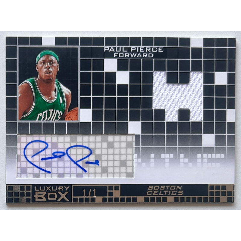PAUL PIERCE 2007-08 Topps Luxury Box Mezzanine Relics Platinum 1/1