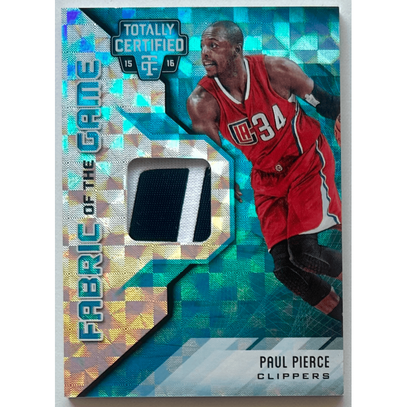 PAUL PIERCE 2015-16 Totally Certified Fabric of the Game Materials Holo Blue 1/1