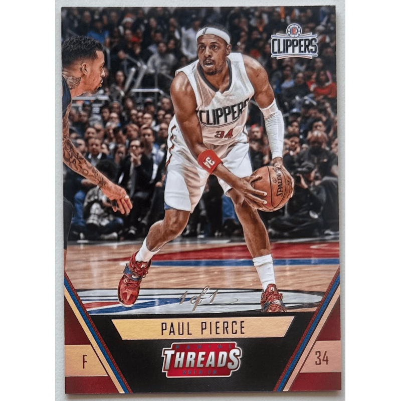 PAUL PIERCE 2015-16 Panini Threads Century Proof Platinum 1/1