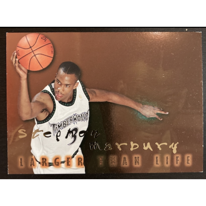 STEPHON MARBURY 1996 SKYBOX PREMIUM&nbsp; LARGER THAN LIFE