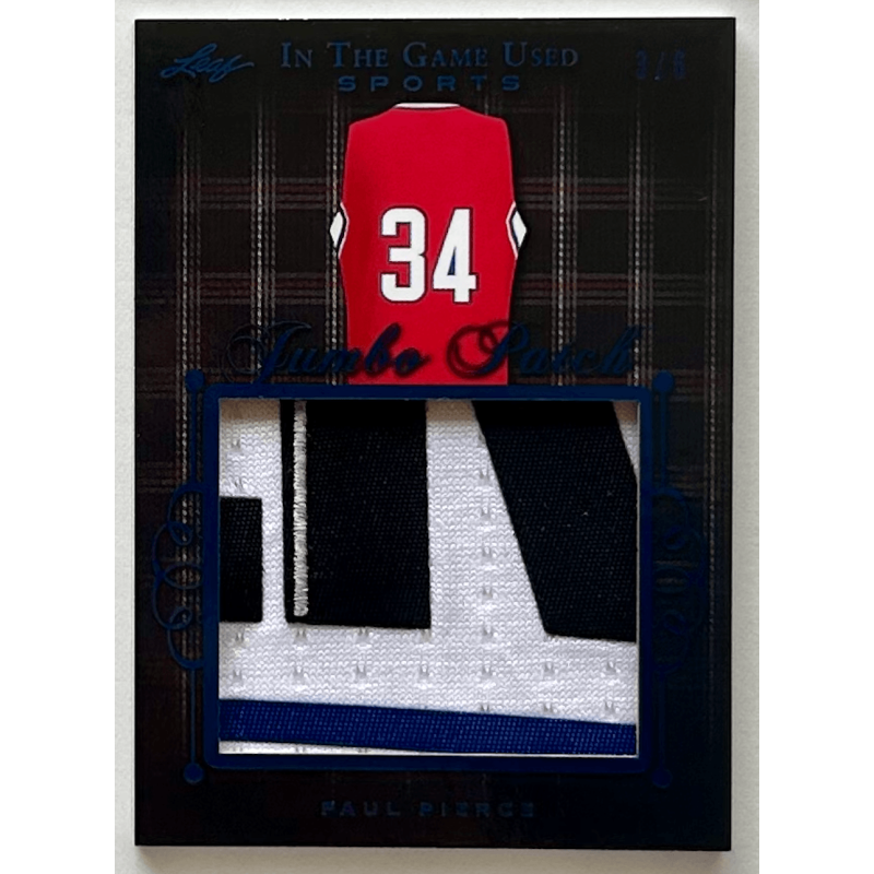 Paul Pierce 2019 Leaf In The Game Used Sports Jumbo Patch Relics JP-PP 3/6