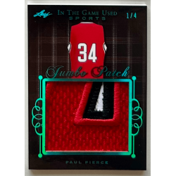Paul Pierce 2019 Leaf In The Game Used Sports Jumbo Patch Relics Platinum Blue JP-PP 1/4