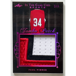 Paul Pierce 2019 Leaf In The Game Used Sports Jumbo Patch Relics Magenta JP-PP 2/3