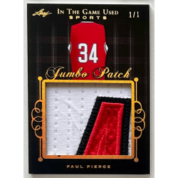 Paul Pierce 2019 Leaf In The Game Used Sports Jumbo Patch Relics Gold JP-PP 1/1