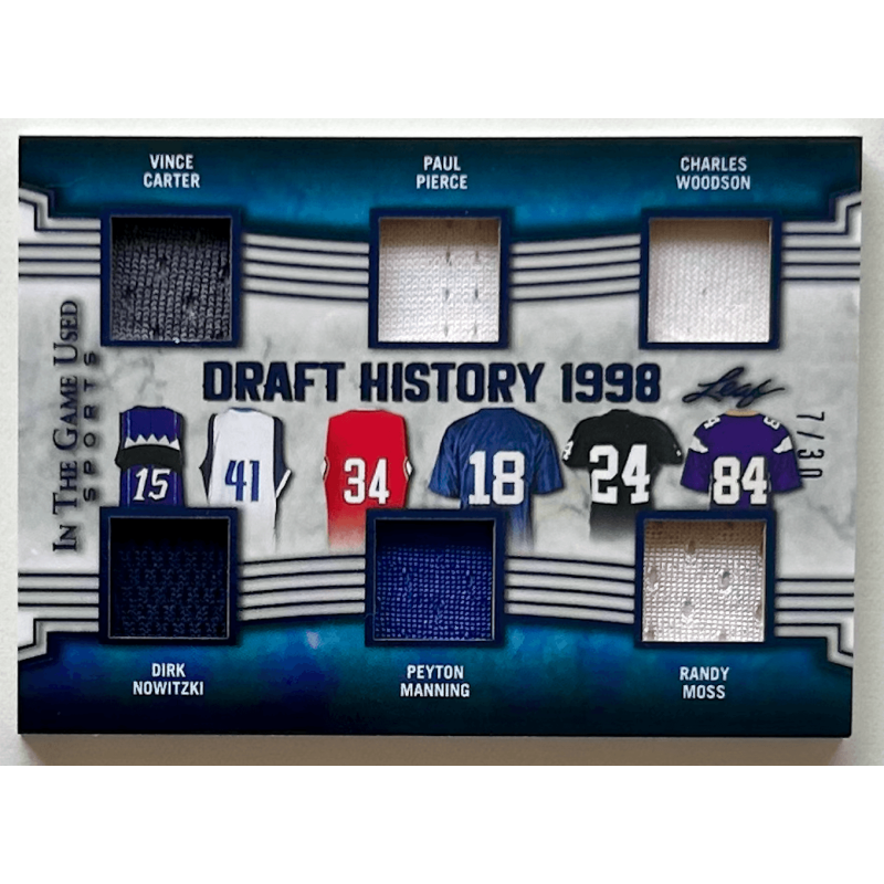 Carter / Nowitzki / Pierce 2019 Leaf ITG Used Sports Draft History 6 Relics 7/30