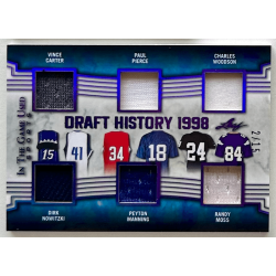 Carter / Nowitzki / Pierce 2019 Leaf ITG Used Sports Draft History 6 Relics Purple 2/15