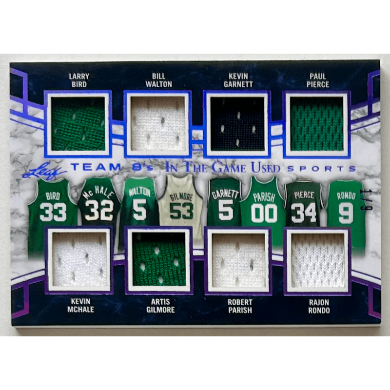 Bird / Garnett / Pierce 2018 Leaf ITG GU Team 8’s Relic Prismatic 1/9