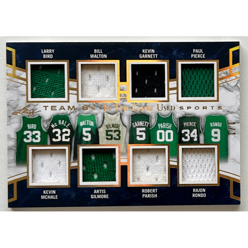 Bird / Garnett / Pierce 2018 Leaf ITG GU Team 8’s Relic Prismatic Gold 1/1