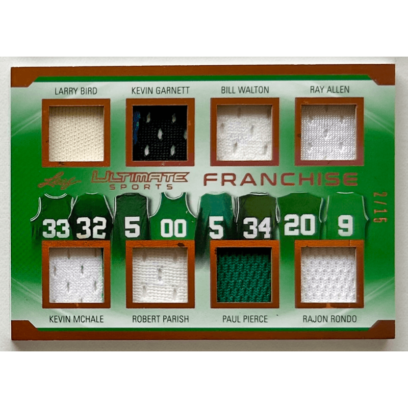 Bird / Garnett / Pierce 2019 Leaf Ultimate Sports The Ultimate Franchise Relics 2/15
