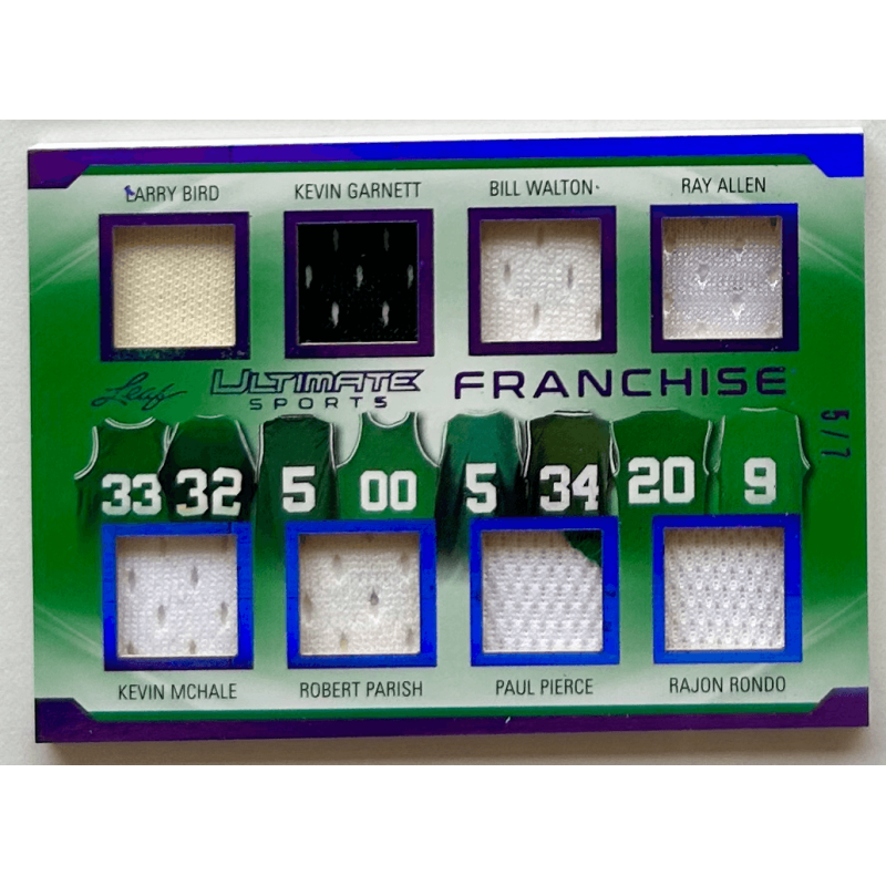 Bird / Garnett / Pierce 2019 Leaf Ultimate Sports The Ultimate Franchise Relics 5/7