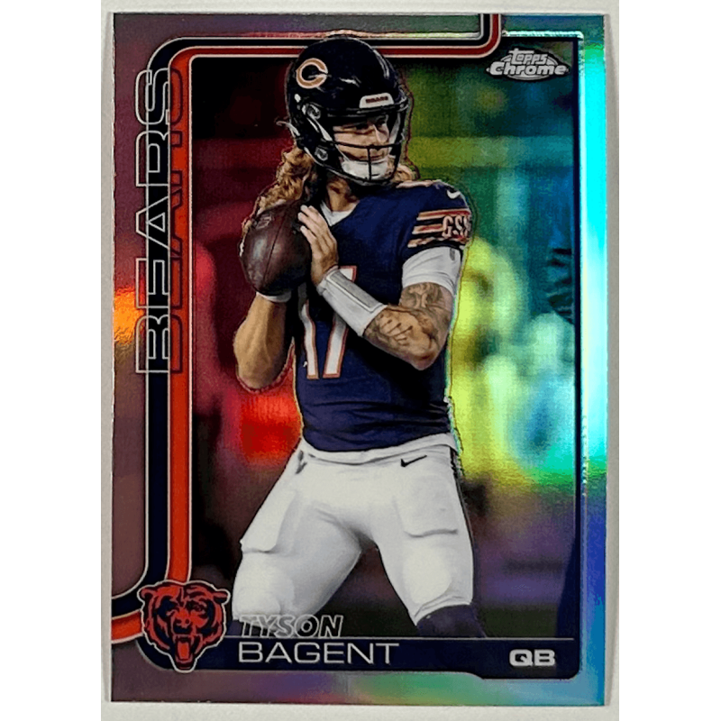 Tyson Bagent 2025 topps chrome refractor - 54