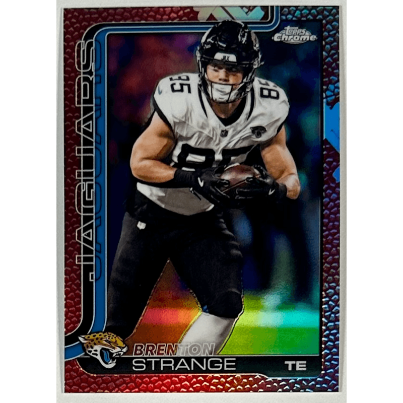 Brenton Strange 2025 topps chrome leather refractor - 137