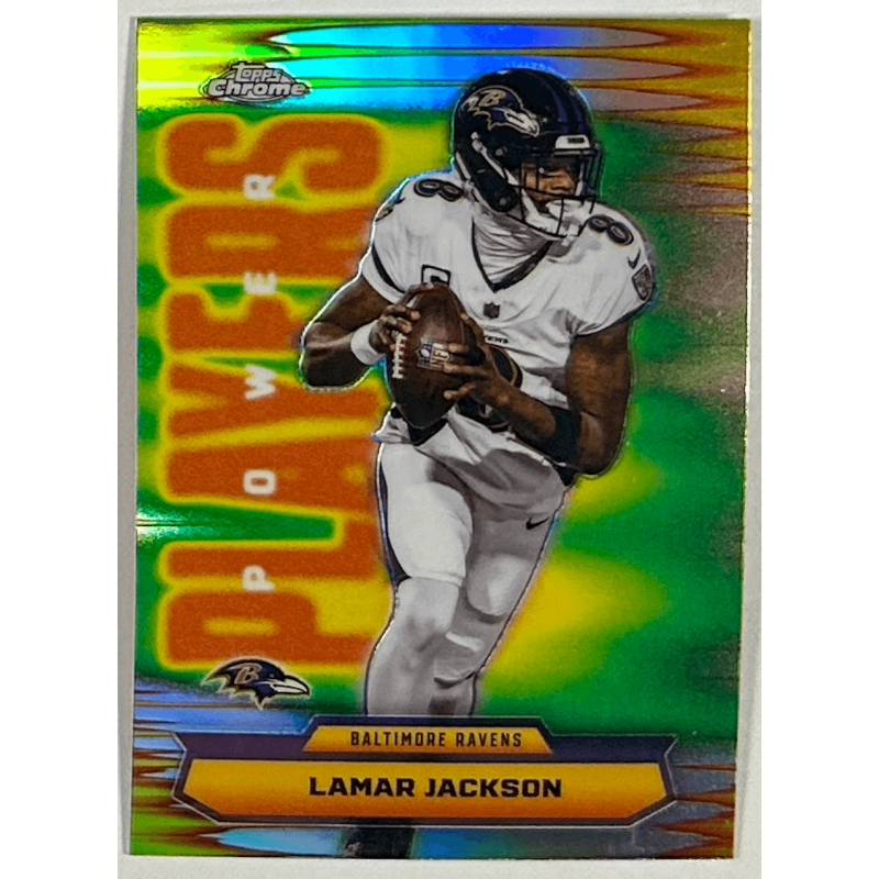 Lamar Jackson 2025 topps chrome power player refractor