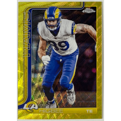 Tyler Higbee 2025 topps chrome yellow refractor 099/275