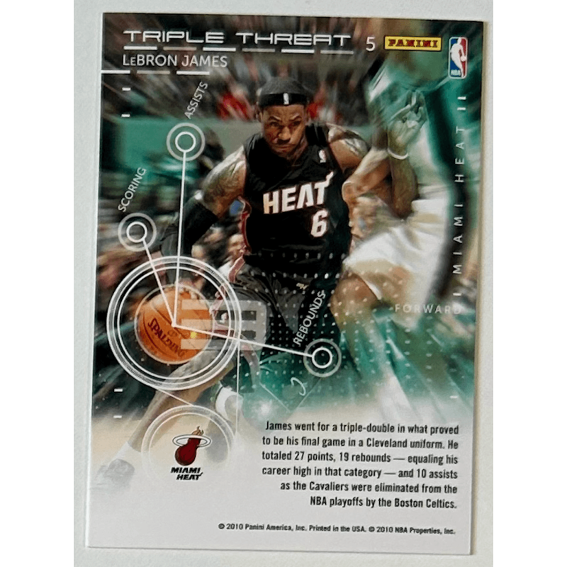 LeBron James 2010-11 Panini Threads Triple Threat 5