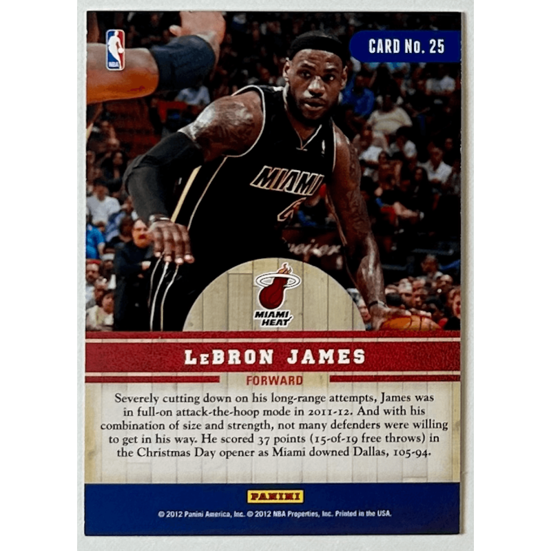 LeBron James 2011-12 Panini Past and Present Changing Times 25