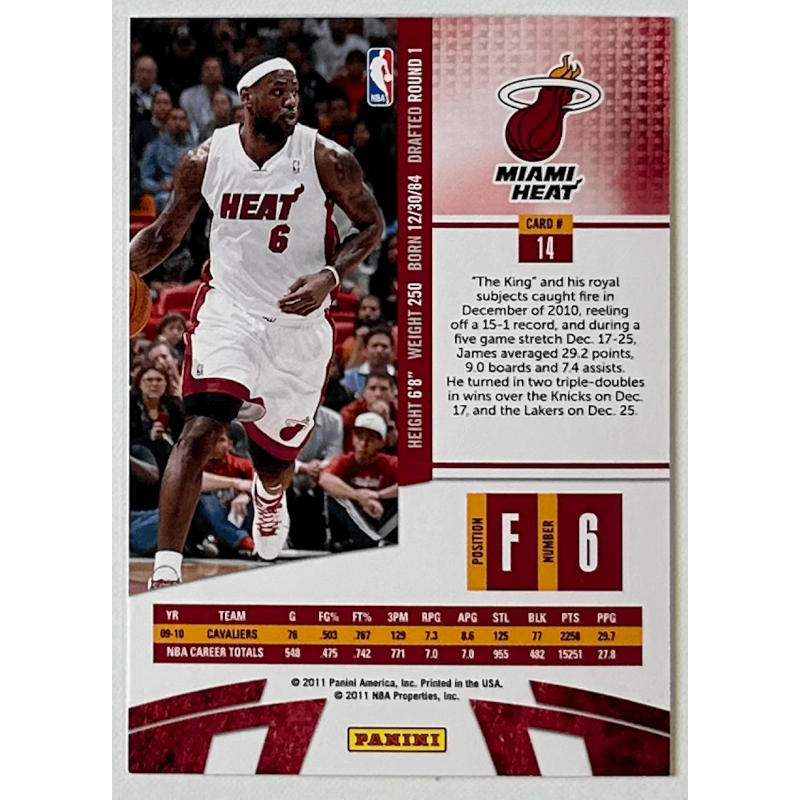 LeBron James 2010-11 Absolute Memorabilia 14