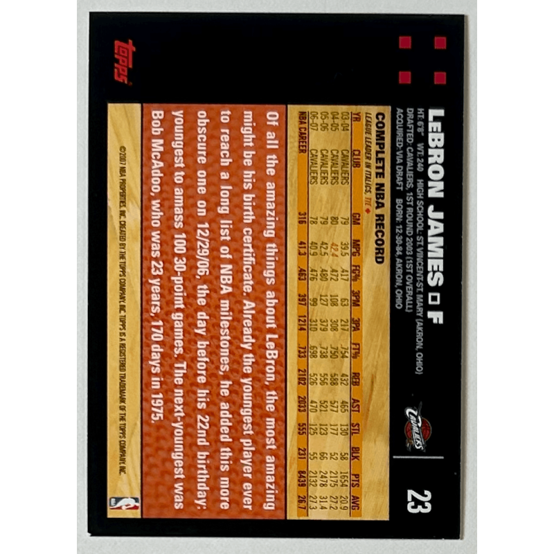 LeBron James 2007-08 Topps 23