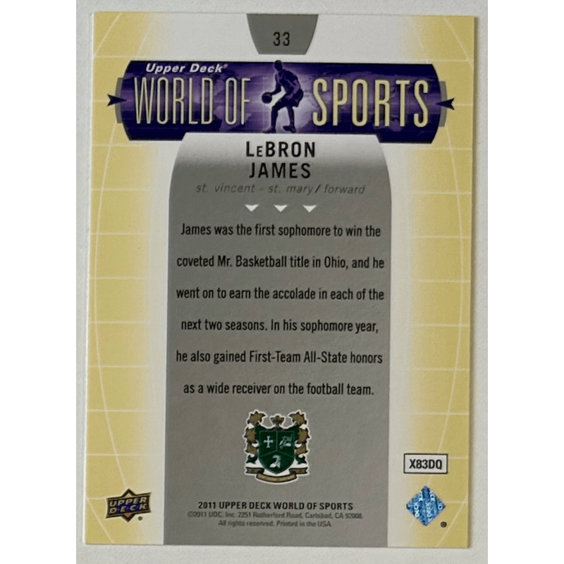 LeBron James 2011 Upper Deck World of Sports 33