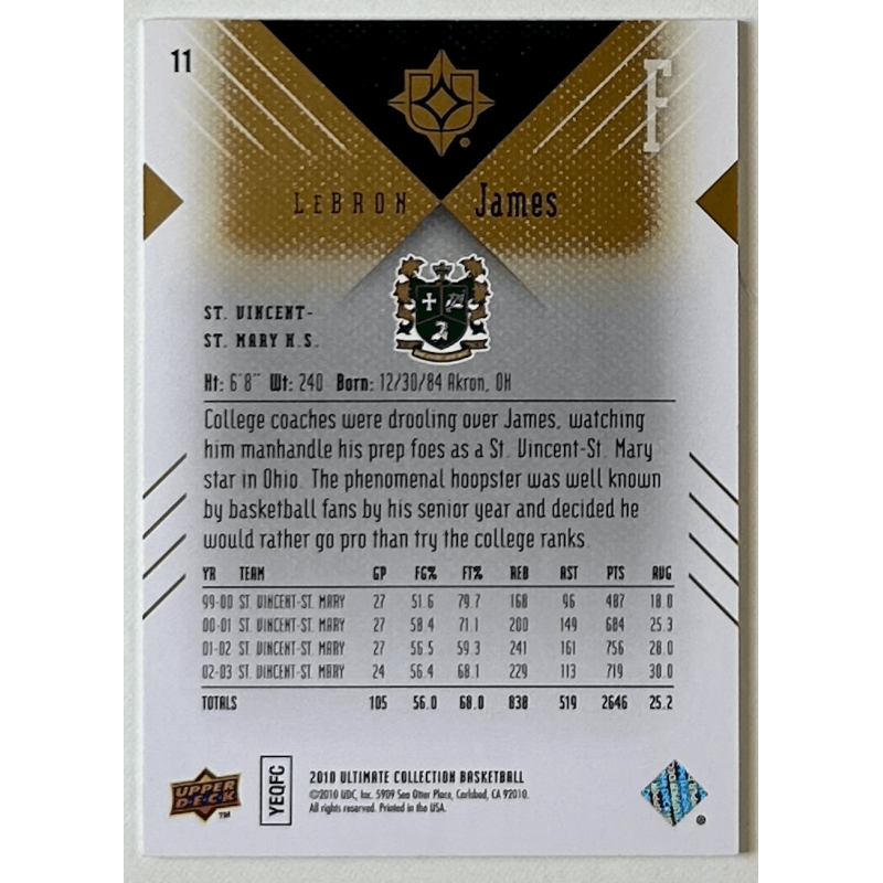 LeBron James 2010-11 Ultimate Collection 11