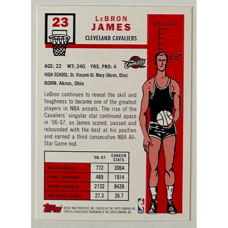 LeBron James 2007-08 Topps 1957-58 Variations 23