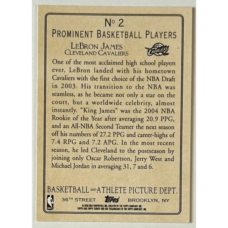 LeBron James 2006-07 Topps Turkey Red 2