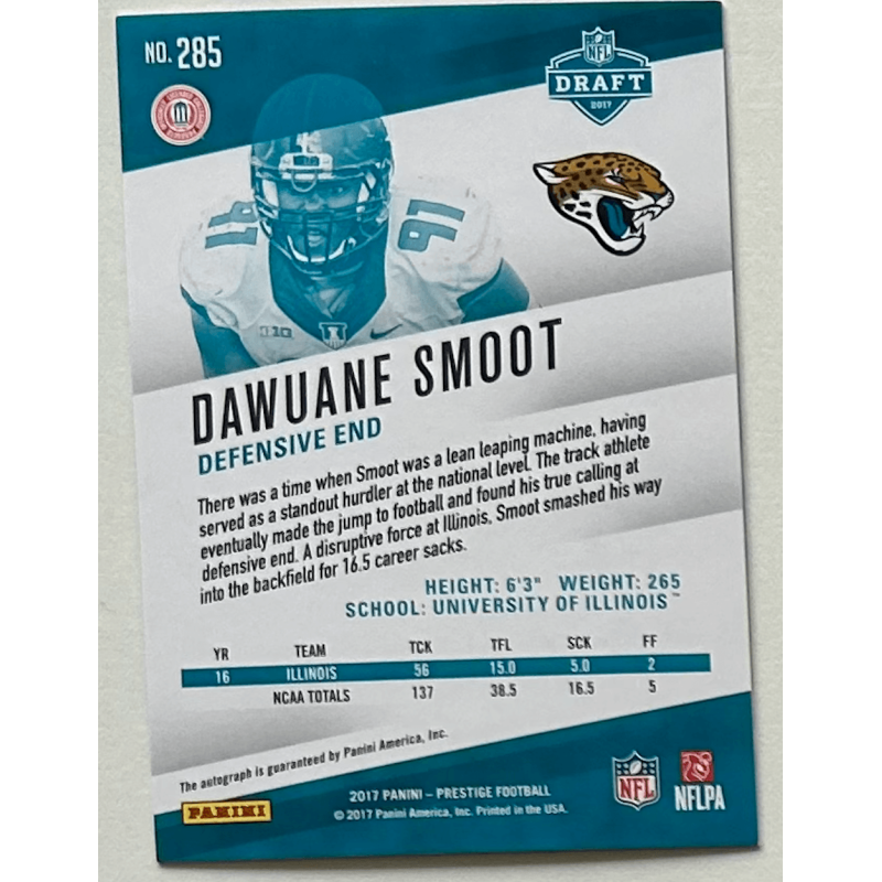 DAWUANE SMOOT 2017 Panini Prestige rookie autograph