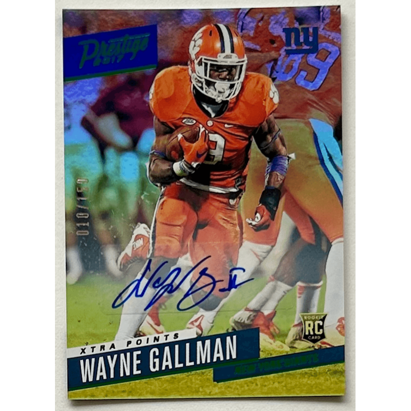 WAYNE GALLMAN 2017 PRESTIGE XTRA POINTS GREEN ROOKIE AUTO 010/150
