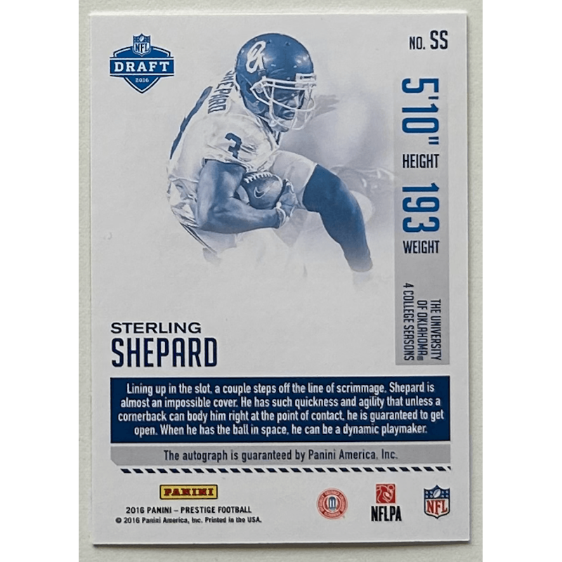 STERLING SHEPARD 2016 Panini prestige rookie autograph