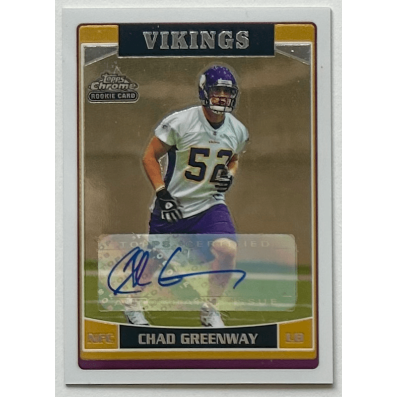 CHAD GREENWAY 2006 Topps chrome rookie autograph