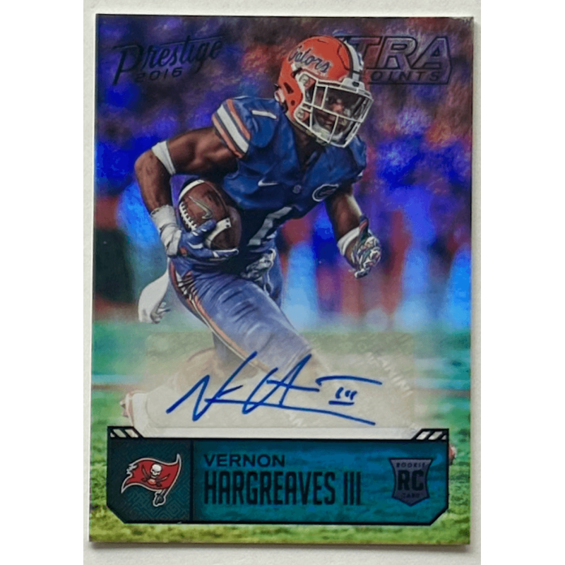 VERNON HARGREAVES III 2016 PRESTIGE XTRA POINTS BLACK ROOKIE AUTO 09/10