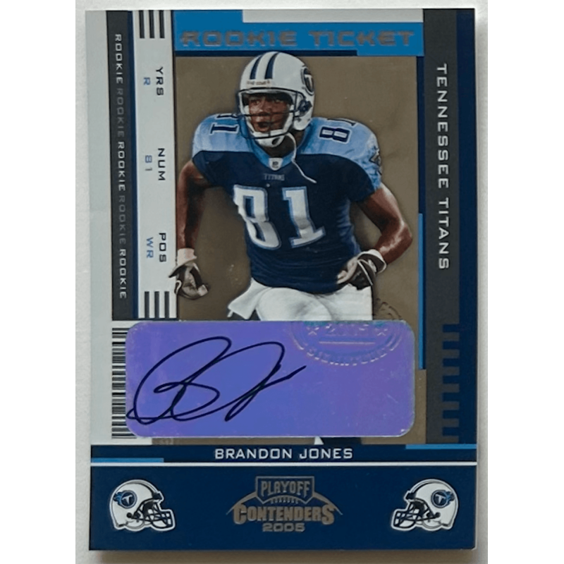 BRANDON JONES 2005 Playoff contenders rookie ticket autograph