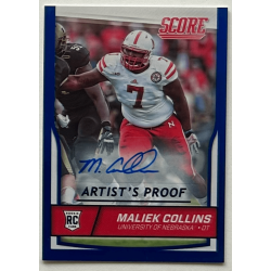 MALIEK COLLINS 2016 SCORE ARTIST'S PROOF BLUE ROOKIE Autograph 07/50