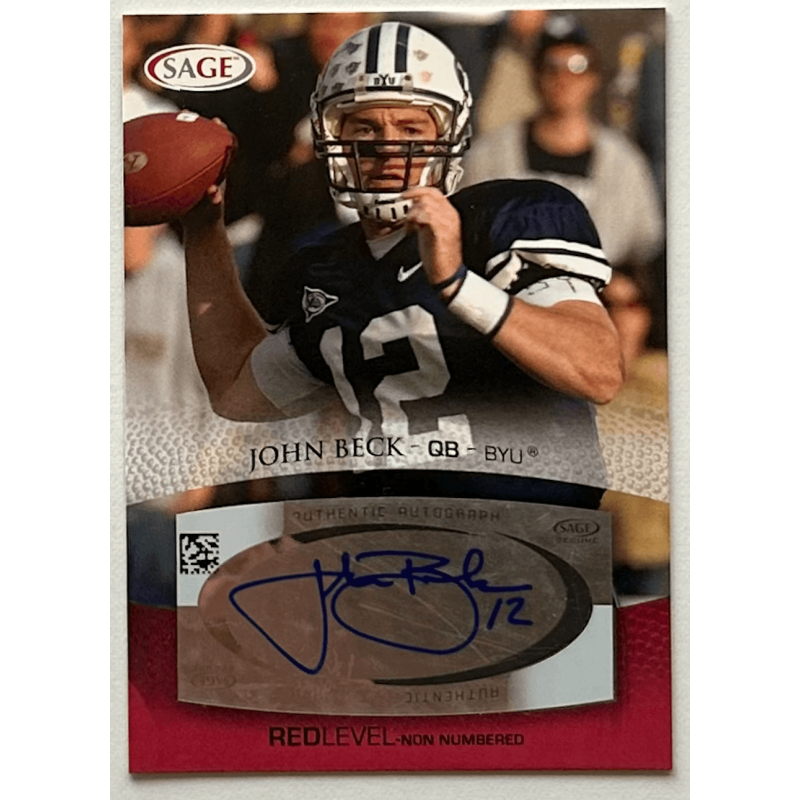 JOHN BECK 2007 SAGE RED LEVEL Autograph