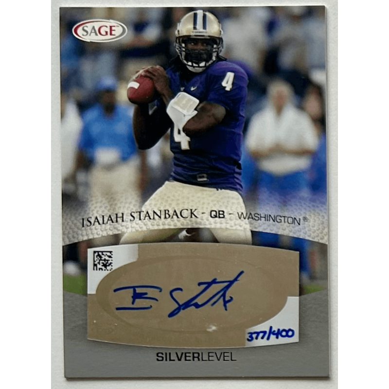 ISAIAH STANBACK 2007 SAGE SILVER LEVEL Autograph 377/400