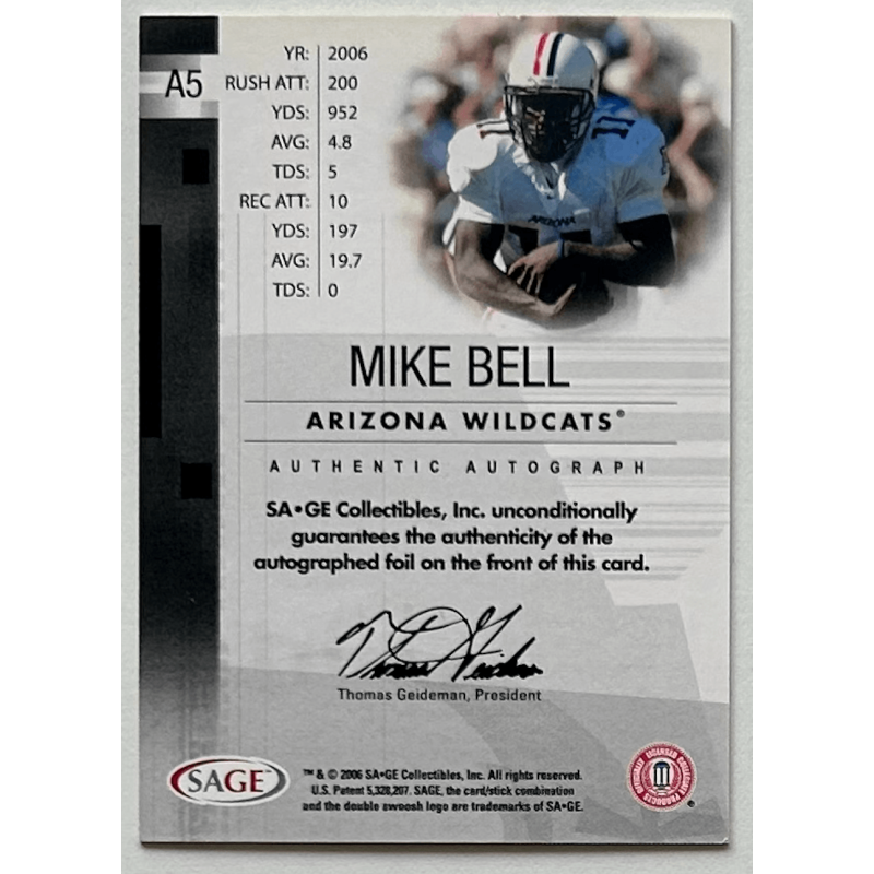 MIKE BELL 2006 SAGE BRONZE LEVEL Autograph 433/650
