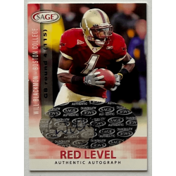 WILL BLACKMON 2006 SAGE RED LEVEL Autograph /200