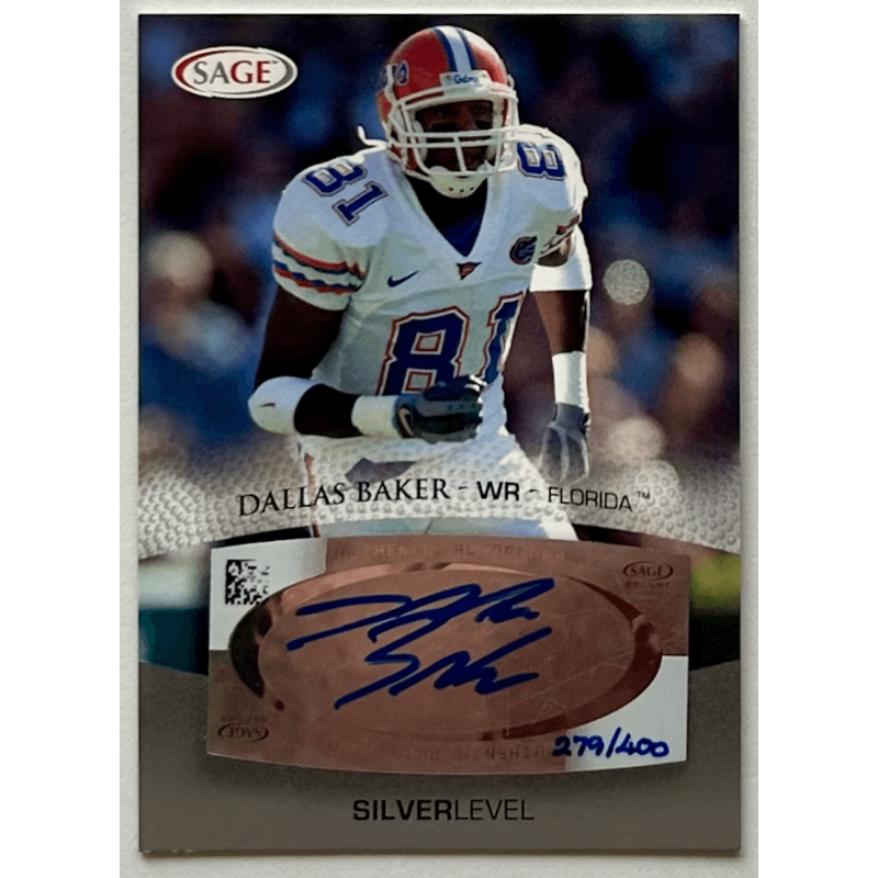 DALLAS BAKER 2007 SAGE SILVER LEVEL Autograph /400