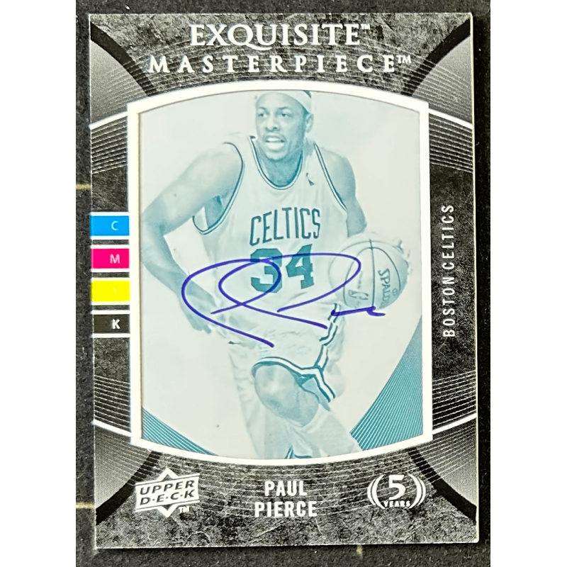 PAUL PIERCE 2007-08 Exquisite masterpiece autograph 1/1 cyan